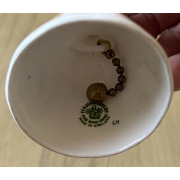 VTG BELL TEA Fine Bone GOLD China Heart Shaped Handle Floral Luxury Hammersley - Picture 6 of 7